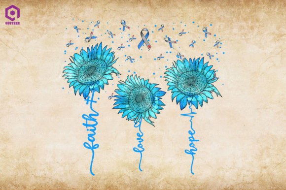 Blue Sunflower Faith Hope Love Diabetes Embroidery Design Review