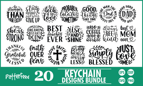 Keychain SVG Designs Bundle Review: Real-World Embroidery Potential