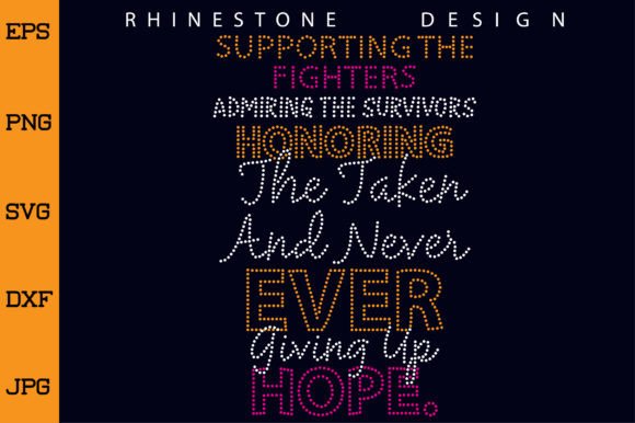 Never Give Up Faith Rhinestone: A Bold Statement for Embroidery Projects
