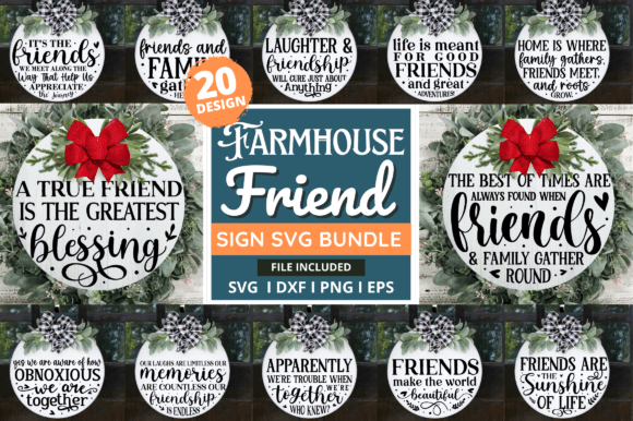 Round Farmhouse Friend Sign Svg Bundle Review for Real Projects